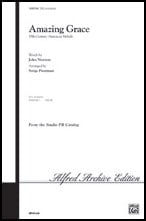 Amazing Grace SATB choral sheet music cover Thumbnail